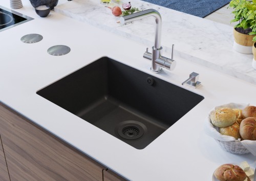 Bianco Hansloren zlewozmywak konglomeratowy podwieszany biały - BIBO-1PMB