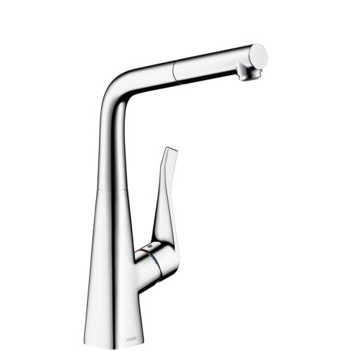 Metris Hansgrohe jednouchwytowa bateria kuchenna z wyciąganą wylewką DN15 chrom - 14821000