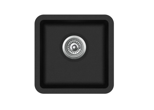 Bianco Hansloren zlewozmywak konglomeratowy podwieszany 380x380 czarny – B3CO-1PMB