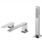 Slim-Tres Bateria wannowa trzyotworowa wylewka 180mm chrom - 20216103