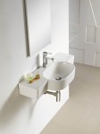 Madrid Bathco umywalka nablatowa 350x860 biała - 4035