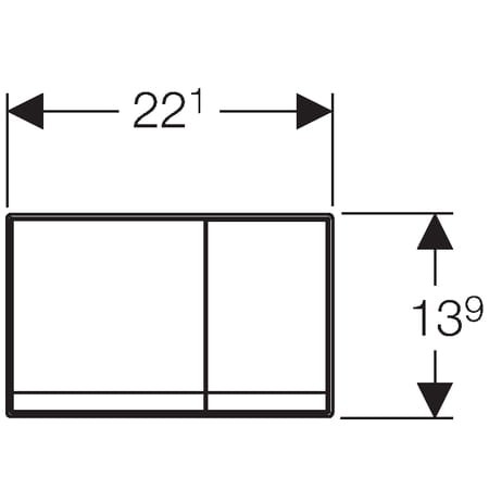 Omega60 Geberit przycisk uruchamiający przedni do spłuczek podtynkowych UP320 chrom szczotkowany - 115.081.GH.1