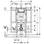Duofix GEBERIT element montażowy do WC dla niepełnosprawnych specjalny UP320 Sigma H112 - 111.375.00.5