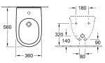 O.Novo Villeroy&Boch bidet wiszący 360x560 mm - 54600001