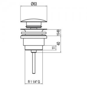 Simple Rapid Tres odpływ umywalkowy chrom - 1.34.540.10 