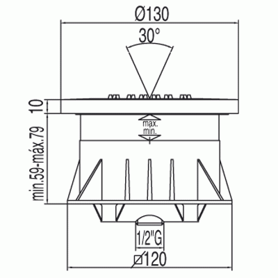 Tres dysza natryskowa boczna chrom – 91.61.515