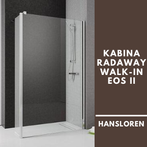 Bardzo mała łazienka z prysznicem Radaway walk-in