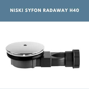 Syfon do niskiego brodzika - Radaway 40 mm, chromowy, fi 90 mm.
