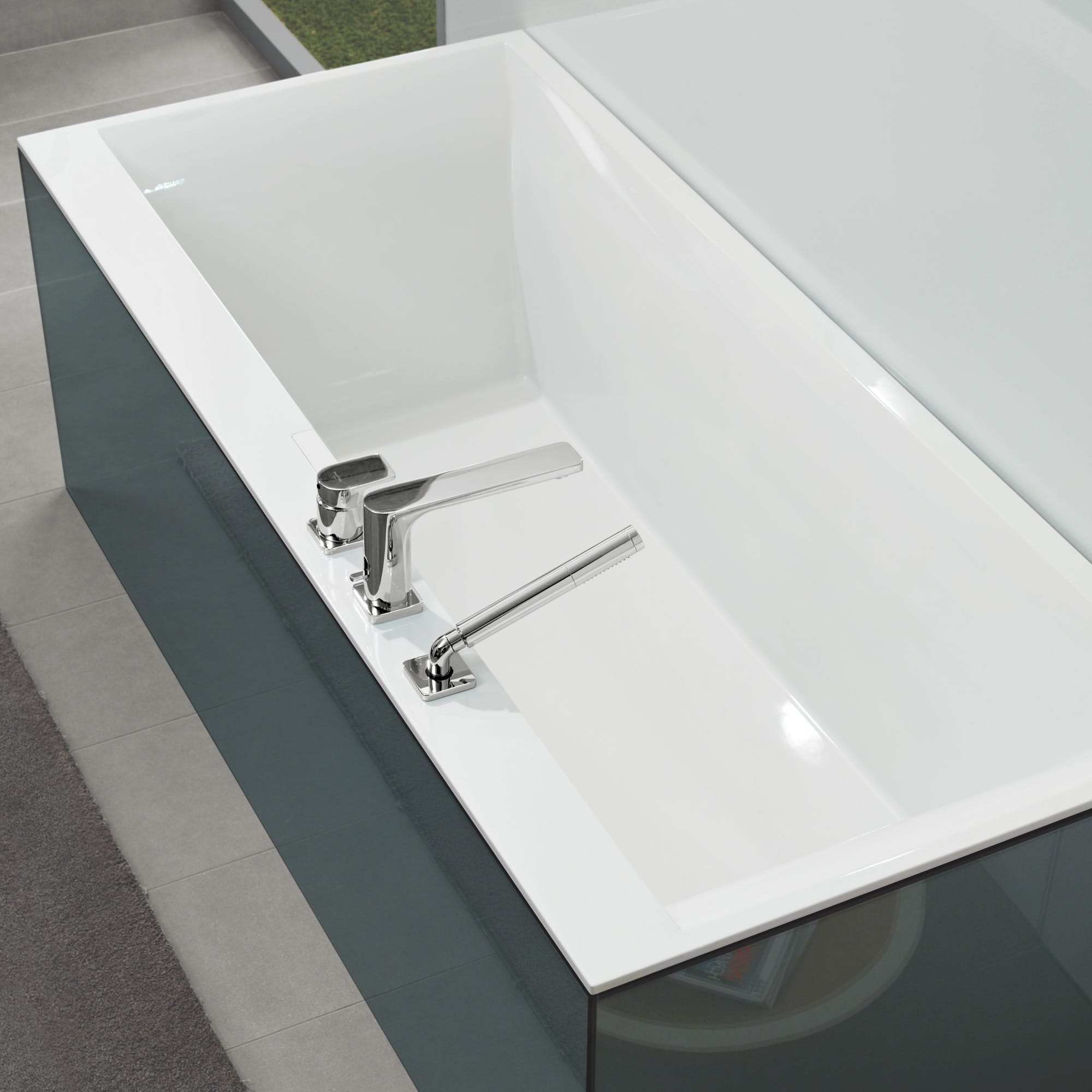 Squaro Edge Duo 12 Villeroy&Boch wanna prostokątna quaryl 1800x800 biała - UBQ 180 SQE 2DV-01