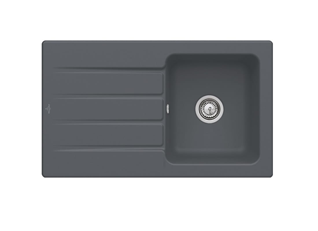 Architectura 50 Classicline V&B zlewozmywak ceramiczny 510x860 korek manulany graphit (mat) - 335001I4