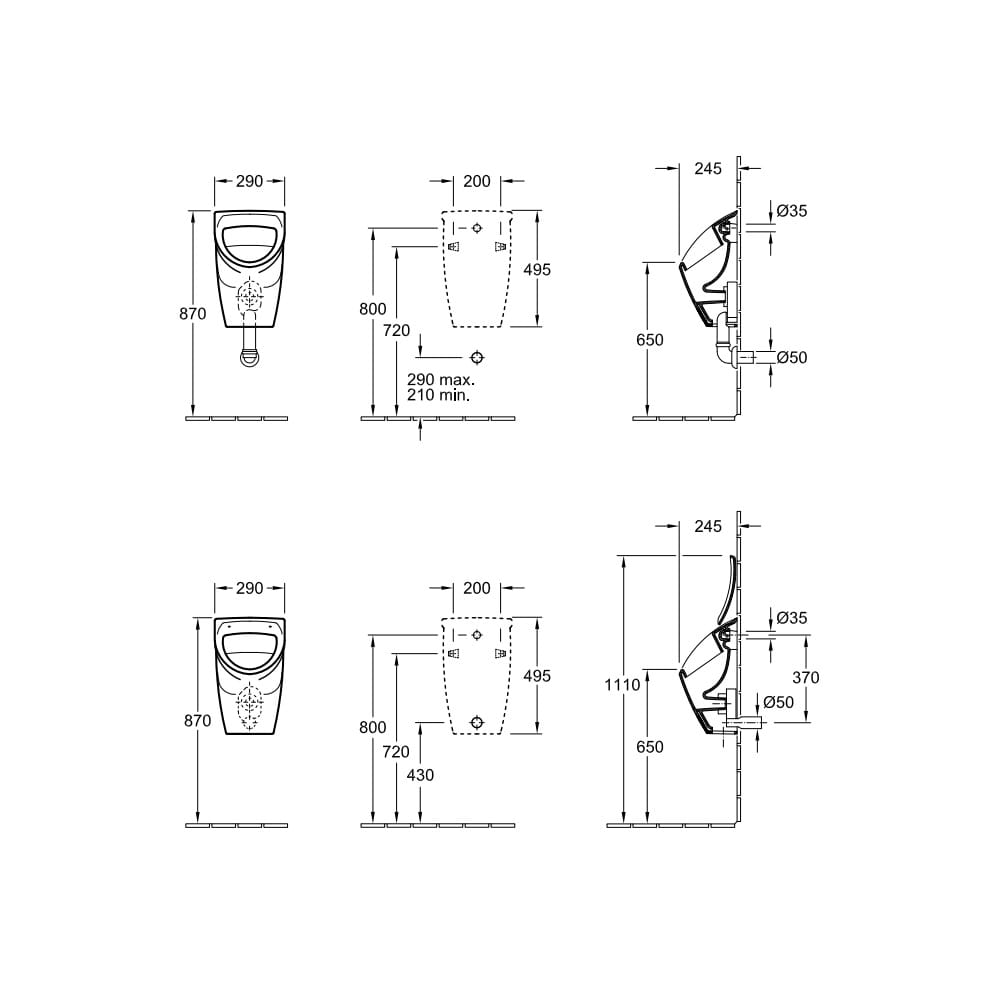 O.Novo classic compact pisuar 7557 05 01