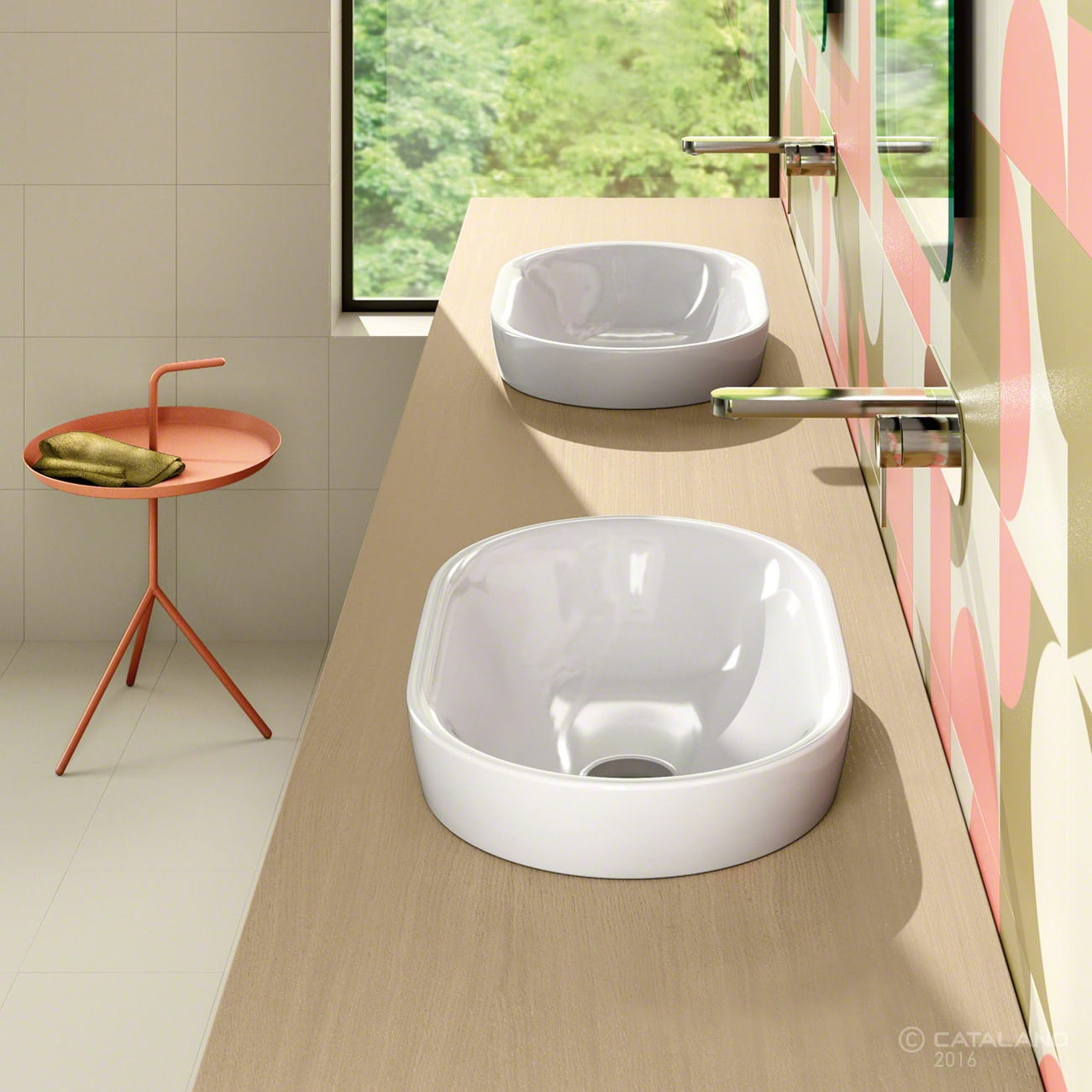 Sfera Catalano umywalka nablatowa 55x35 cm biała - 15535ASF00