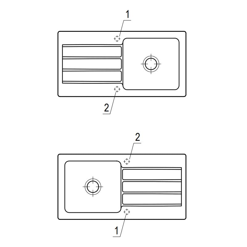 Architectura 60 - pozycje otworów