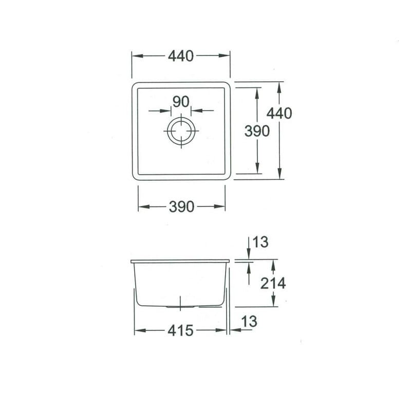 Subway SU 50 Villeroy&Boch zlew ceramiczny timber 332501TR