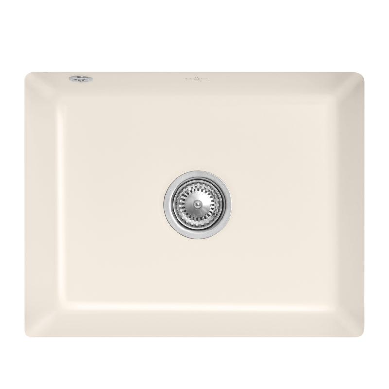 Subway SU 60 Villeroy&Boch zlew ceramiczny podblatowy cream (mat) beż 331001KR