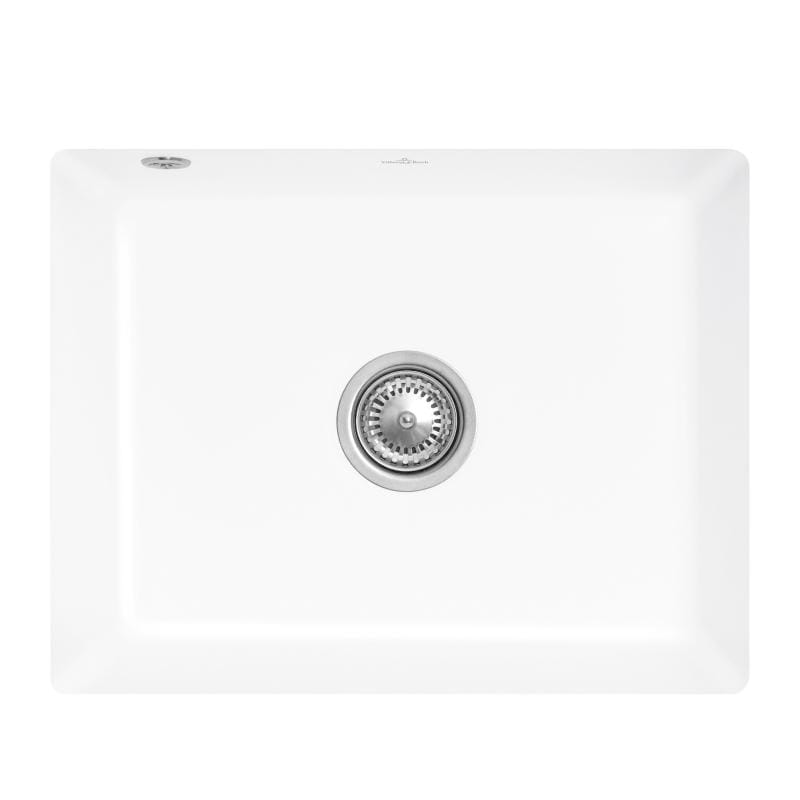 Subway SU 60 Villeroy&Boch zlew ceramiczny podblatowy stone white (mat) biały 331001RW