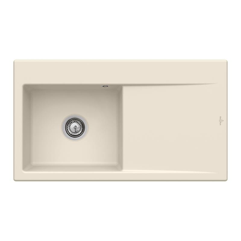 Subway Style 50 Classicline V&B zlew ceramiczny 510x900 KM lewy ivory (mat) – 3352 01 FU