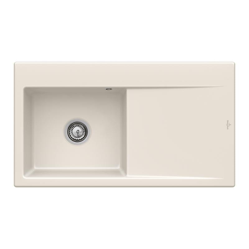 Subway Style 60 Classicline V&B zlew ceramiczny 510x900 KM lewy crema (połysk) – 3352 01 KR