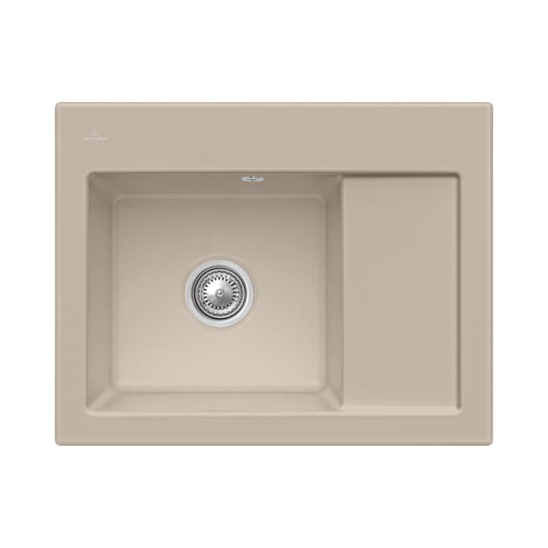 Subway 45 Compact Classicline V&B zlew ceramiczny 510x650 KM lewy almond - 331201AM