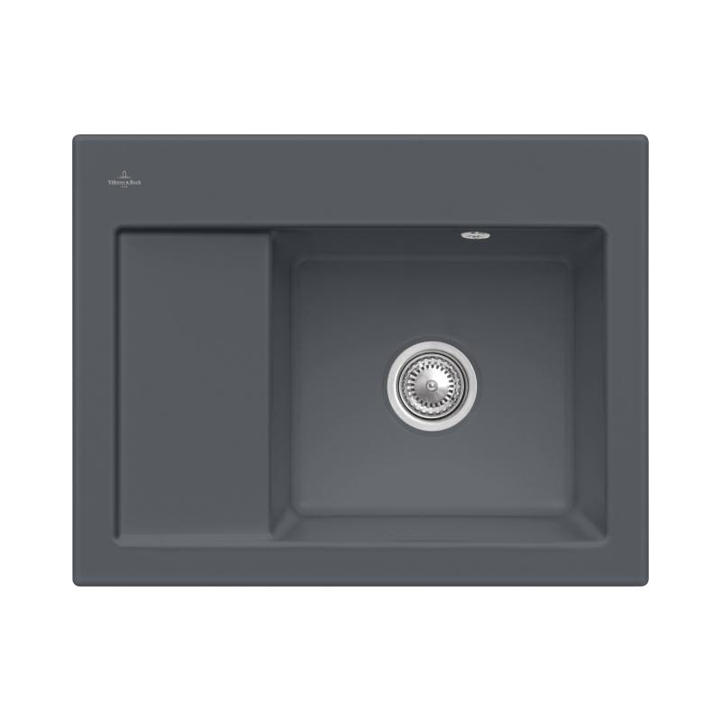 Subway 45 Compact Classicline Villeroy&Boch zlew ceramiczny 650x510mm KM prawy graphite  331301I4