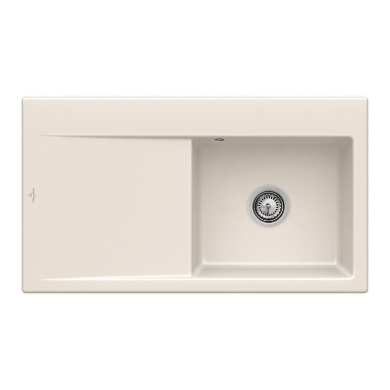Subway Style 50 Classicline V&B zlew ceramiczny 510x900 KM prawy crema (połysk) – 3351 01 KR