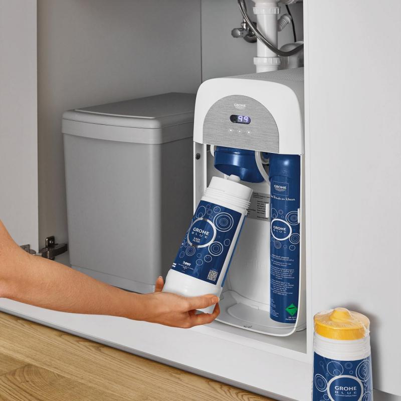 Blue Home Grohe bateria z filtrem z wyciąganą wylewką chrom - 31541 000