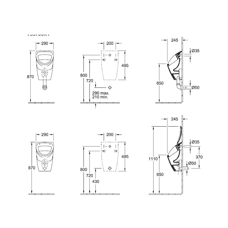 Architectura V&B pisuar biały – 755705R1
