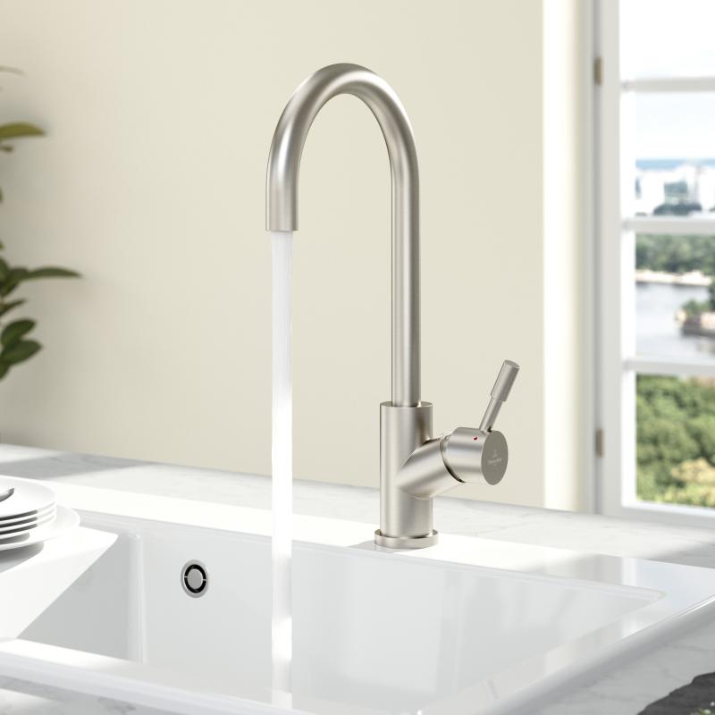 umbrella-villeroy&boch-bateria-zlewozmywakowa-stal -nierdzewna-szczotkowana-925300lc