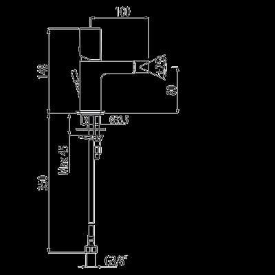 Loft-Tres bateria bidetowa chrom – 200.120.02-112022