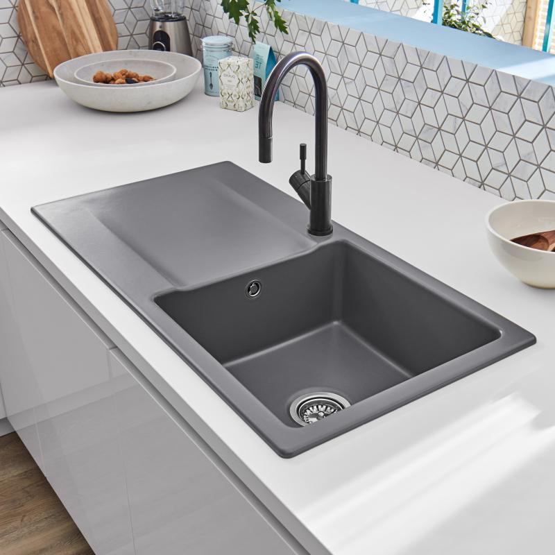 Siluet 60 V&B TitanCeram zlewozmywak ceramiczny KM 510x1000 white alpin - 333601R1