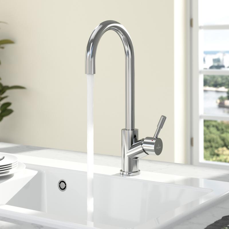umbrella-villeroy&boch-stal-polerowana-bateria-zlewozmywakowa-925300le