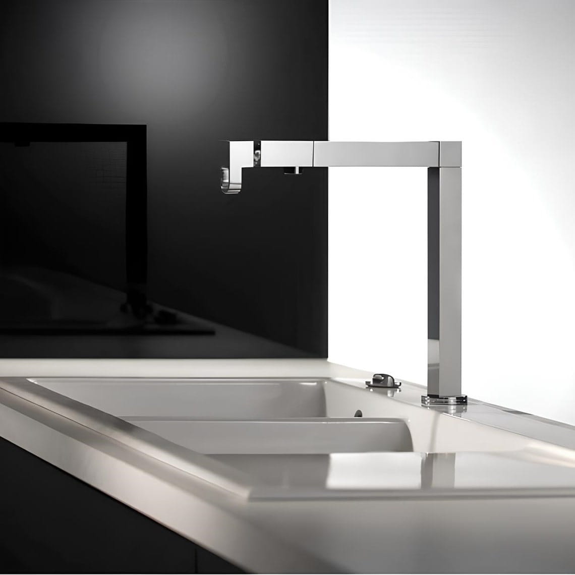 Mera Double SystemCeram zlewozmywak ceramiczny 510x1100 lewy polar - 50790113