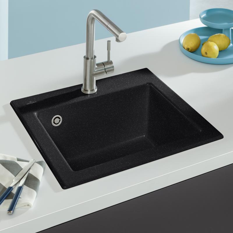 Subway 50 S Villeroy&Boch zlewozmywak ceramiczny chromit (połysk) 331501J0