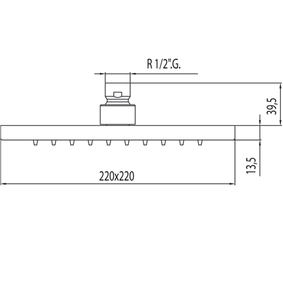 Tres głowica natryskowa LOFT-220 chrom – 299.632.06