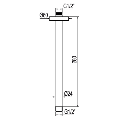 Tres ramię do głowicy natryskowej 280mm - 1.34.621.02