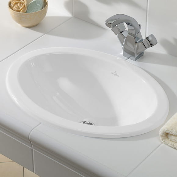 Loop&Friends V&B Umywalka nablatowa z przelewem 660 x 470 mm white alpin Ceramicplus – 6155 30 R1