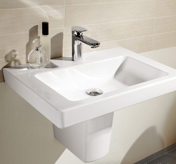 Subway 2.0 V&B umywalka 600x470mm z przelewem white alpin ceramicplus - 7113 60 R1