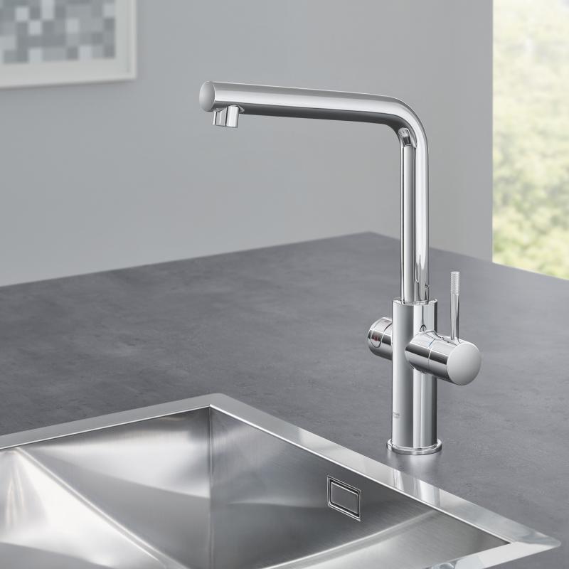Red New Duo Grohe bateria kuchenna z boilerem 4 litry chrom - 30327 001