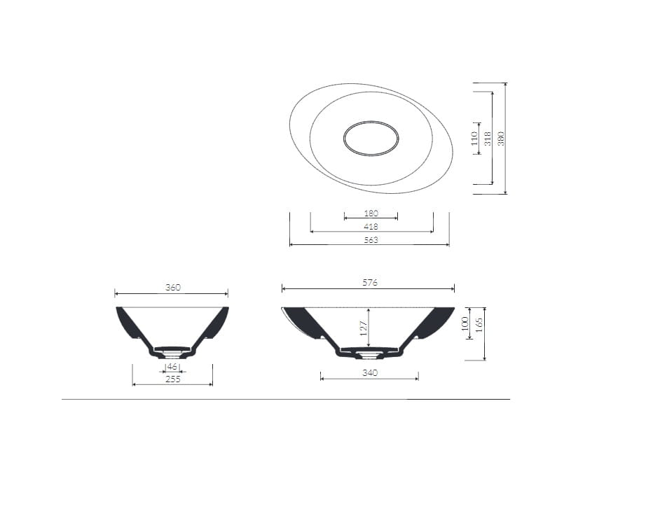 Amos I Marmorin umywalka nablatowa Duracoat®  P_U_004_01_0576