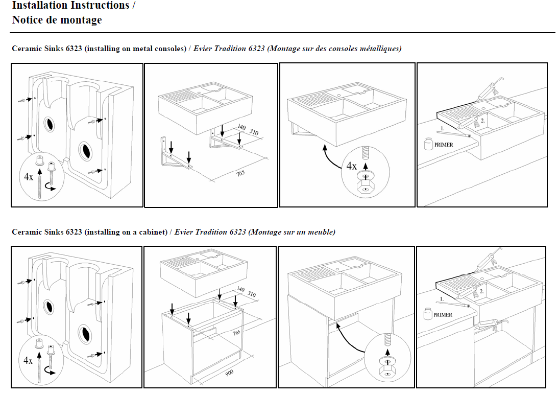 Zlew ceramiczny modułowy V&B Classicline dwukomorowy kucheny 90 KM ivory (mat) – 6323 91 FU