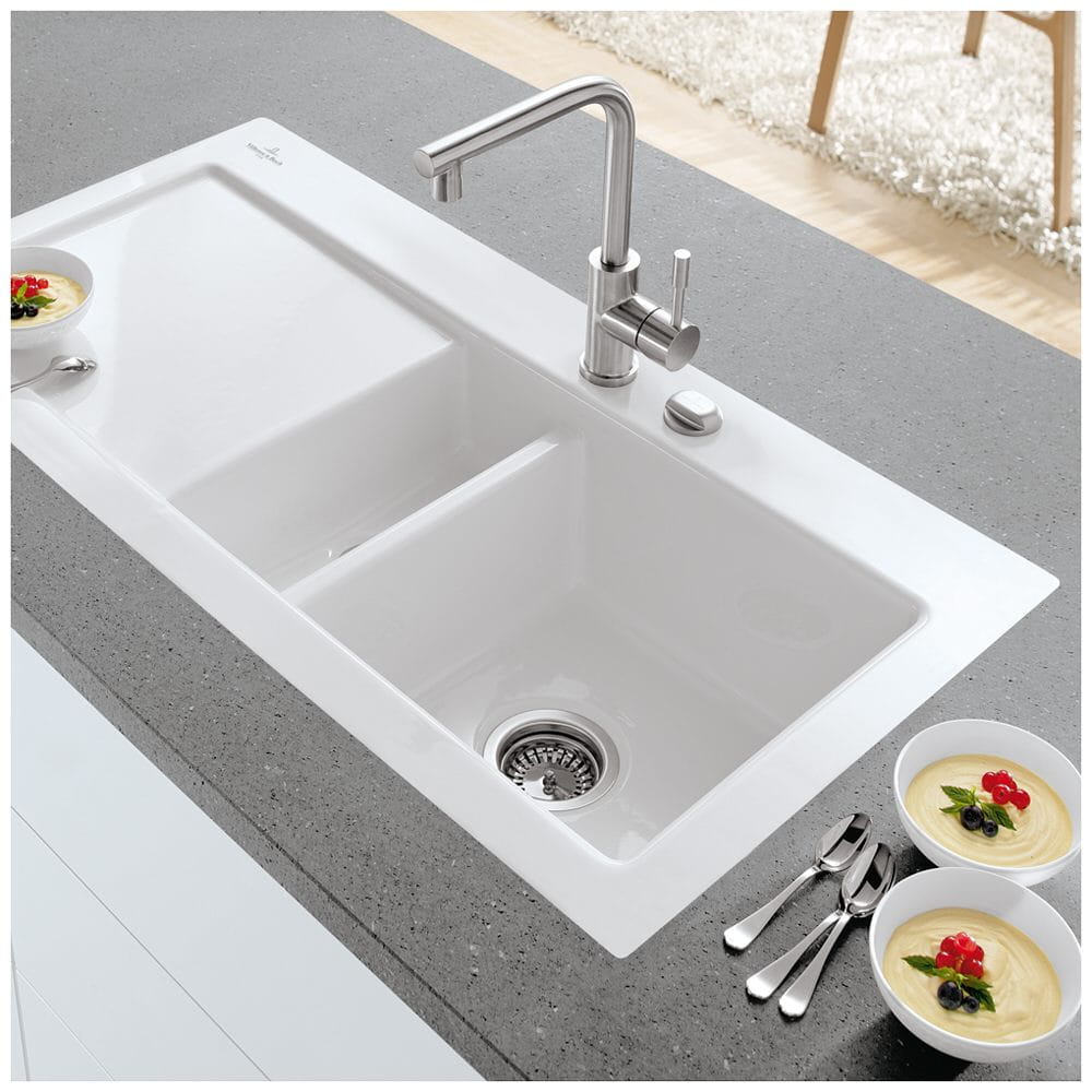 Subway 60 Flat  zlew ceramiczny V&B 475x965 KA prawy