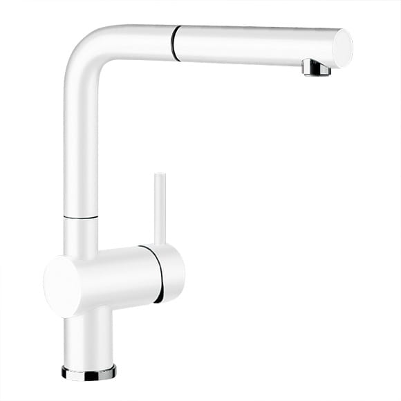 Linus-S Silgranit Blanco bateria zlewozmywakowa z wyciąganą wylewką biały - 516692