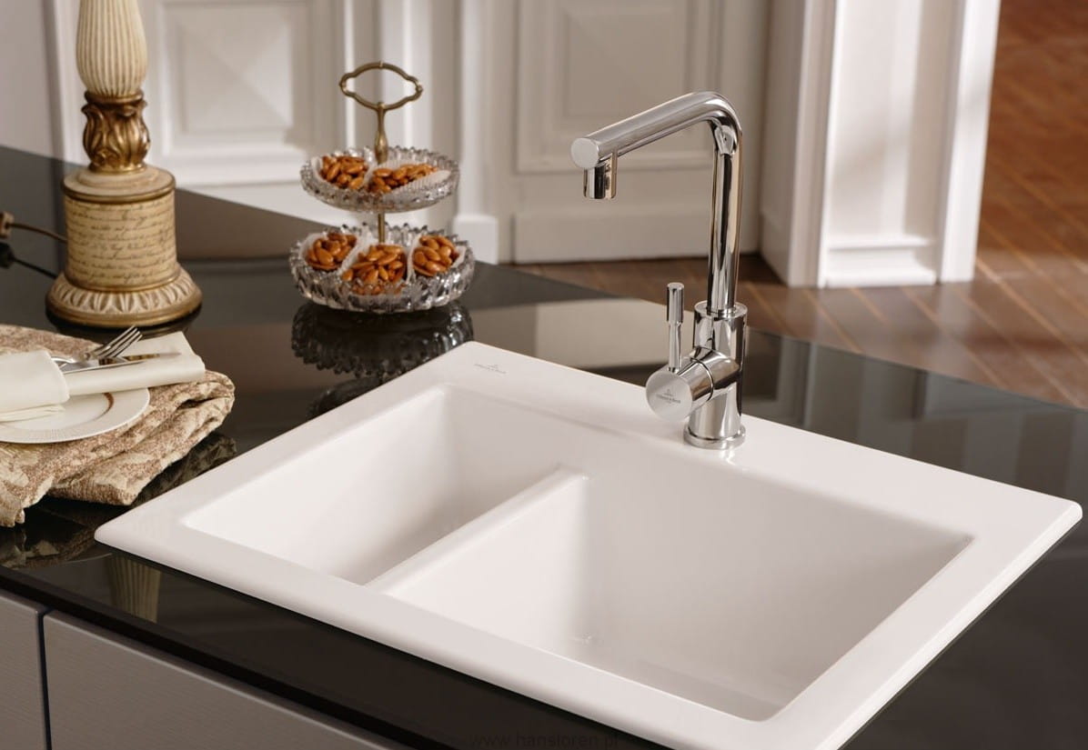 Subway XM Classicline V&B zlewozmywak ceramiczny 510x620mm korek manualny white alpin (połysk) - 678001R1 tech