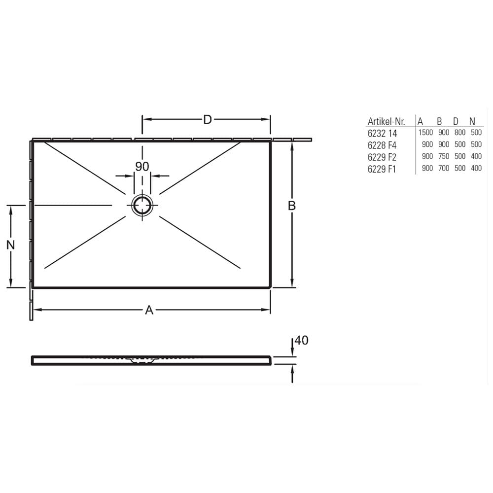 Subway Infinity V&B brodzik ceramiczny kwadratowy 900x900 – 6228 F4 01
