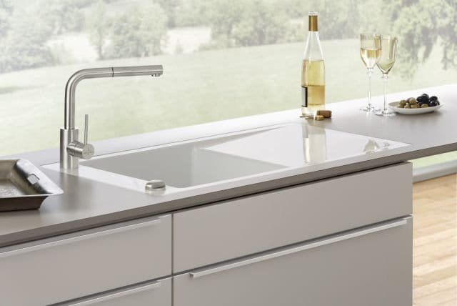 Timeline 50 Flat V&B zlewozmywak ceramiczny na równi z blatem 475x865 snow white - 33072FKG