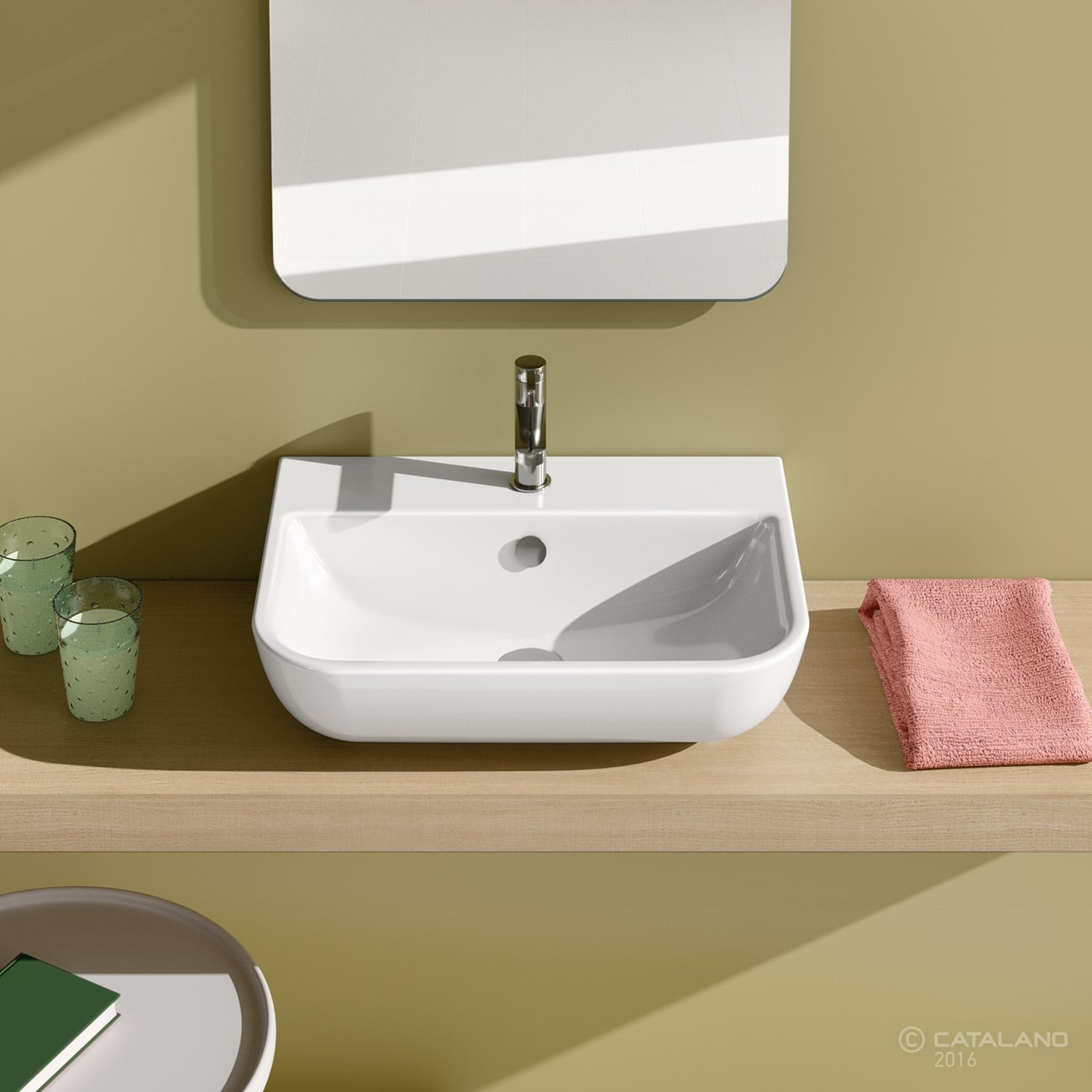 Sfera Catalano umywalka ceramiczna 60x45 cm biała - 160BSF00