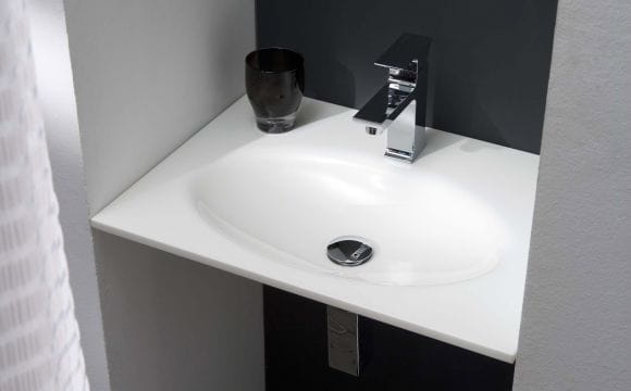 Plane Bathco umywalka blatowa szklana 60 cm - 3003WS