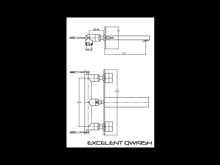 Excelent Kohlman bateria umywalkowa chrom - QW195H tech