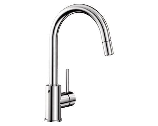Mida-S Blanco bateria kuchenna z wyciągana wylewka chrom - 521454
