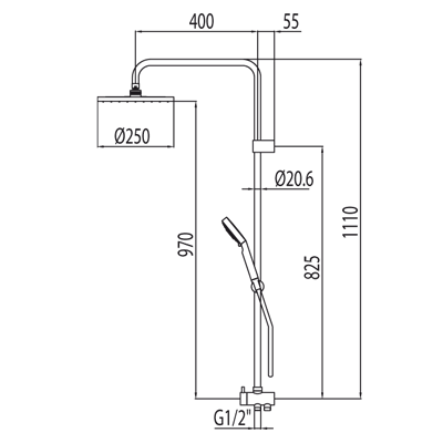  Tres zestaw natryskowy chrom – 1.61.214